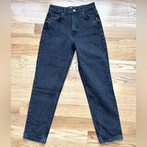 Zara black denim straight leg Size 4
